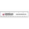 .020 Clear Plastic Rulers 1.25"x6.25" Rectangle / Square Corner, Spot Color